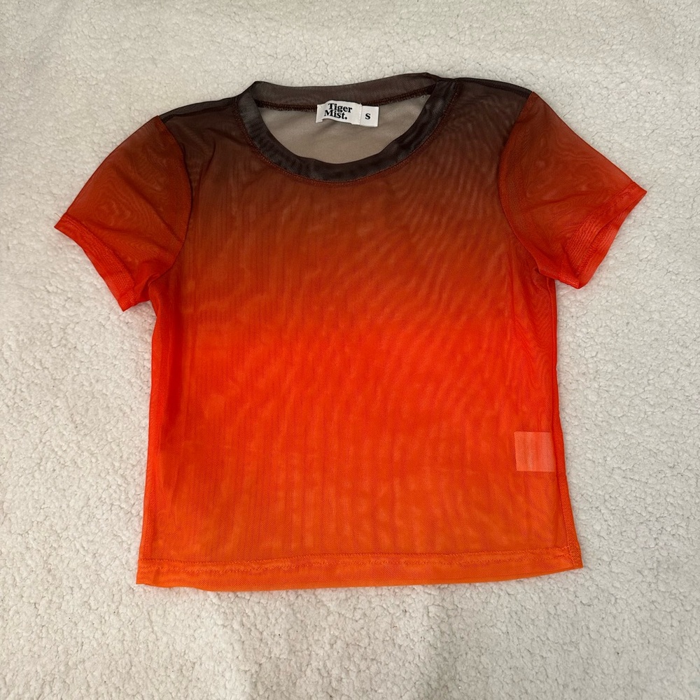Tiger Mist sheer ombré shirt